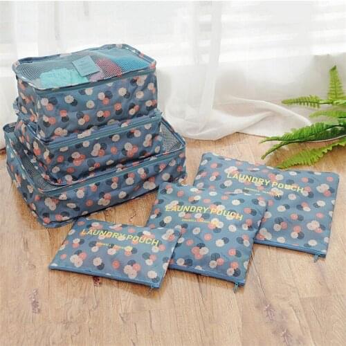 6Pcs/set Travel Storage Bag Home Organizer Box For Clothes Tidy Pouch Suitcase Clothing Divider Container Outdoor Boxes