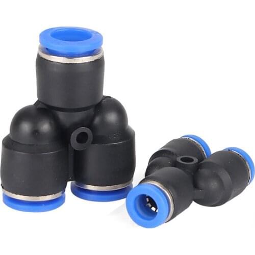 Pneumatic Accessories PY 4/6/8/10/12/16 Y Type Blue Tee Quick Connector Hose Tube High Quality Air Connector Pneumatic Fittings