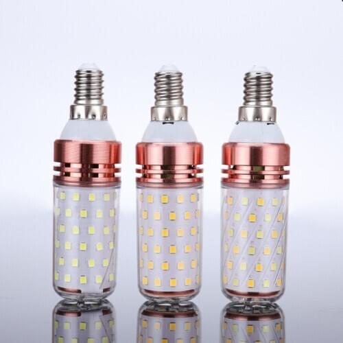 No Flicker E27 E14 LED Corn lamp True power 12W 16W 220V 240V Corn Bulb Chandelier Candle LED Spot Light For Home Decoration