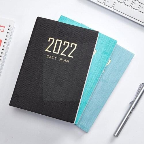 A5 2022 Notebook 365 Days Portable Notepad Daily Weekly School Stationery Planner Agenda Supplies Notebooks Office Q9n7