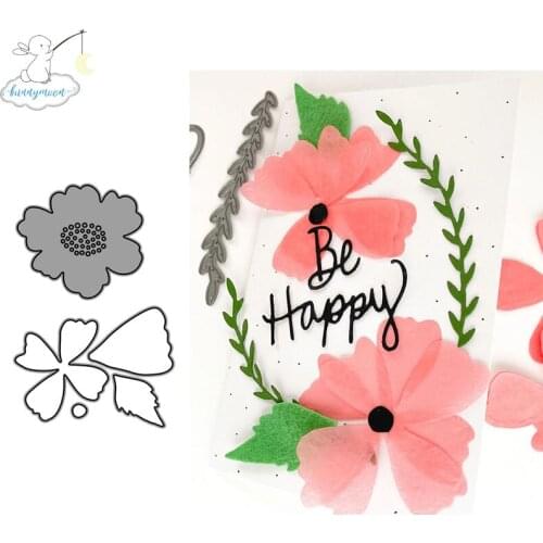 CH Flowers Stencil Metal Cutting Dies For Scrapbooking Practice Hands-on DIY Album Card Handmade Tools