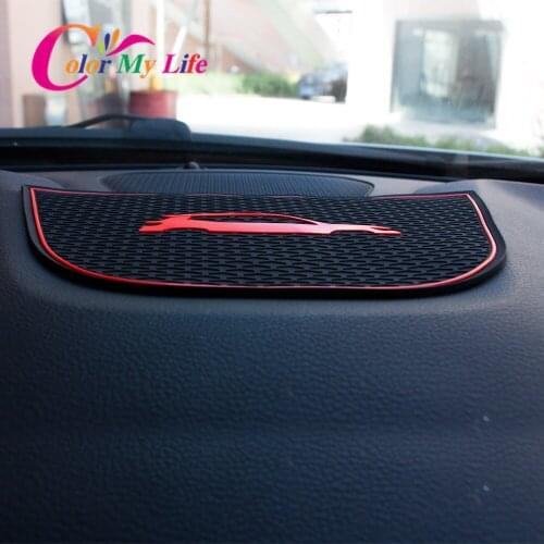 Color My Life Silicone Car Door Groove Mat for Jeep Compass MK2 2017 2018 2019 Gate Slot Pad Anti-Slip Mat Interior Cup Holders