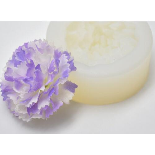 Carnations Flower Candle Silicone Mold 3D Craft Soap Clay Molds Fondant Cake Decorating Tools Chocolate Candy Moulds