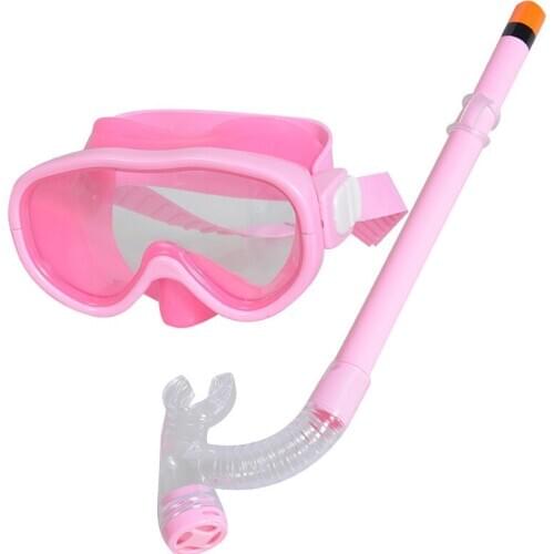 Boys and Girls Children Swimming Goggles Submersible Goggles Set Breathing Tube Semi-dry Snorkeling Diving Goggles with Snorkel