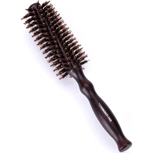 DIY Hair Salon Syling Tools Pro 1 Piece Bristle Hair Curling Brush Wooden Hair Round Comb For Hairstyling Magic Wood Curls Brush