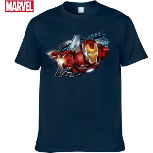 Marvel The Avengers Tony Stark Iron Man short sleeve t-shirts Summer shirts for men graphic t shirts Womens cotton t-shirt #17