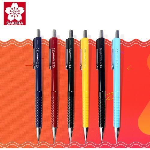 SAKURA Student Mechanical Pencil 0.3/0.5/0.7/0.9mm Press Automatic Pencil Activity Pencils Sketch Supplies XS-123/125/127/129