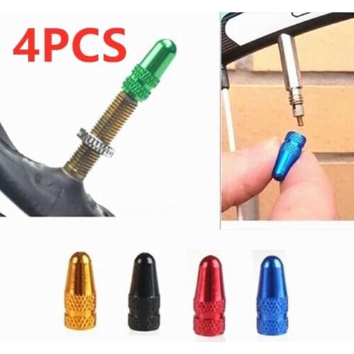 4PCS/Set Bike Valve Caps Aluminum Valve Caps High Pressure Spikes Tire Valve Dust Cover MTB Bike Cycling Bicycle Accessories