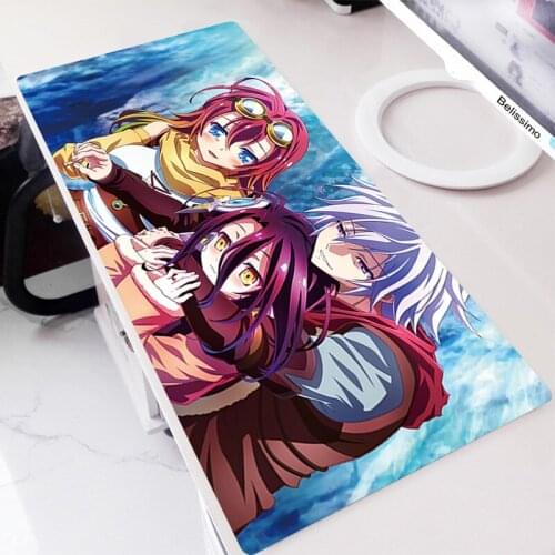 Mouse Mat Kawaii Pad Keyboard Xxl Gaming Pc Anime Gamer Cabinet Table Pad Desk Accessories Mats Carpet Beautiful No Game No Life