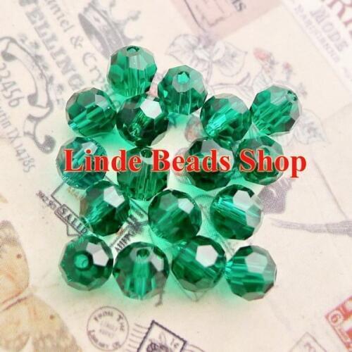 Free shipping AAA Top Quality 6mm(600pcs)/8mm(360pcs) Emeralde colour Crystal 5000 Round faced Beads RB0600443