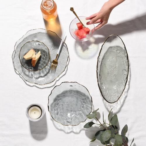 Hot Selling Nordic Home Decoration Accessories Tableware Cute Glass Fruit Bowl Salad Bowls Ice Cream Bowl Dessert Bowl