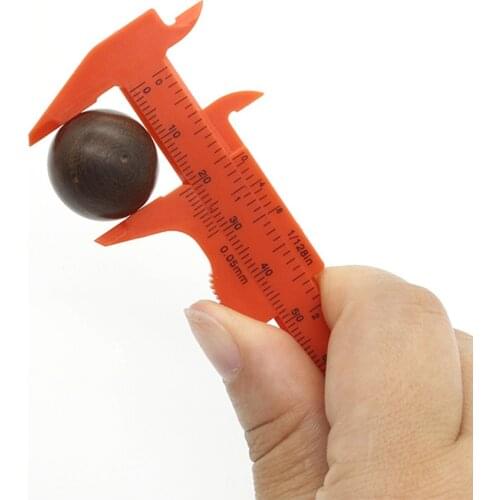 Mini 80mm Vernier Caliper Sliding Micrometer Double Scale PlasticRuler Gauge Student Calipers Size Measuring Tools