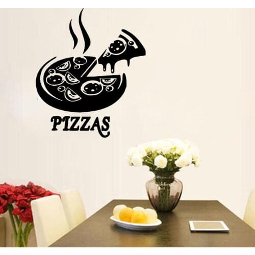 Wall Decal Sticker Italy Italia Europe Venice Rom Milan Carnival Pizza Italian Restaurant Pizza Slice Die-Cut Decal DIY K45