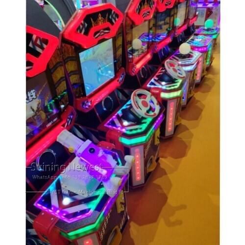 Cheap Price Suining Amusement Device Coin Operated Simulator Gun Shooting And Drive Car Racing Arcade Game Machine For Kids