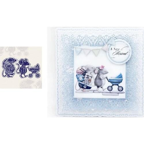 New for 2021 Hot Sale Mouse Metal Cutting Dies Scrapbook Diary Decoration Stencil Embossing Template DIY Greeting Card Handmade