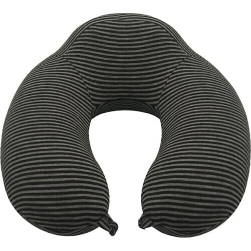 100% Pure Memory Foam Travel Neck Pillow, Comfortable & Breathable Cover, Machine Washable, Airplane Travel Kit