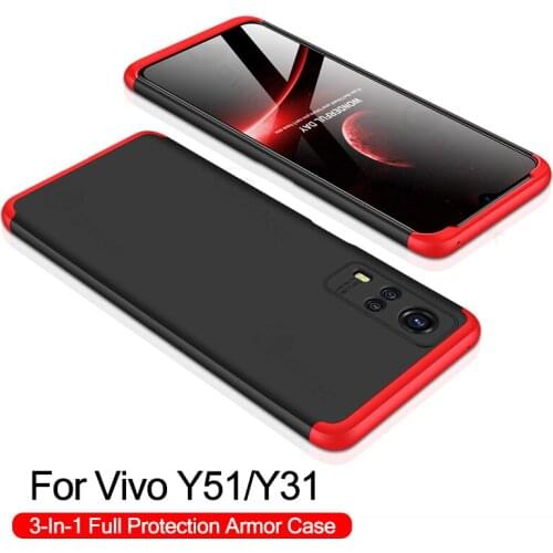 360 Full Protection Case For Vivo Y51 Y31 Case Armor Shockproof Matte Hard Cover For Vivo Y51 Y31 Anti-knock Cases Coque Fundas