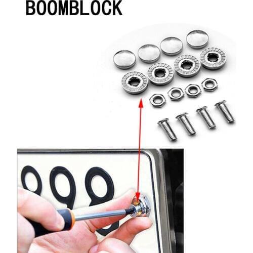 16X Car License Plate Bolts Frame Chrome Screws for Mercedes W203 W204 W211 CLA GLA W176 Mazda CX-7 Volvo XC60 XC90 V70 S80 S60