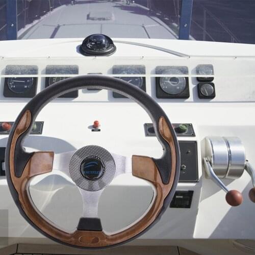 Rustproof Steering Wheel Aluminum 12.6'' 3/4'' Marine Yacht Sport Wheel & Hub