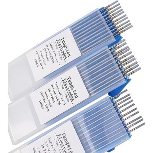 3.0mm Gray Tip 150mm Length WC20 Model TIG Welding Zirconiated Tungsten Electrode with Case Pack of 10