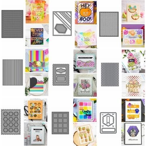 Mixed Rectangle Frame Metal Cutting Dies for DIY Scrapbooking Album Paper Cards Decorative Crafts Embossing Die Cuts 2020
