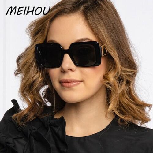 Oversized Square Sunglasses Vintage Fashion Luxury Brand Big Frame Black Sun Glasses For Men New Travel Shades Eyewear Unisex