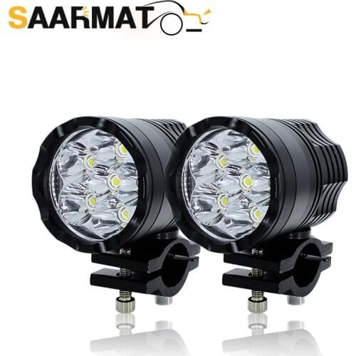 LED Mini Motorcycle bicycle Headlight fog lights lamp Auxiliary driving Motorbike High Brightness DRL bulb white 6000k +switch