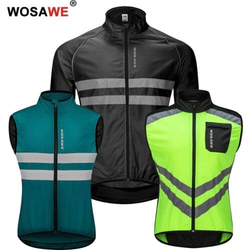 WOSAWE High Visibility Mens Motorcycle Jackets MTB Bike Cycling Windbreaker Lightweight Reflective Waterproof Rain Coat