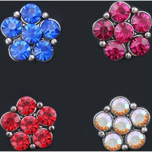 XH6603 12mm flower Metal Snap button jewelry