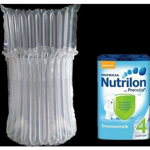 10Pcs/ Lot 13*21cm 900g Powdered Milk Canned 10 Column Clear Plastic Air Bubble Column For Easy Broken Anti Pressure Storage Bag
