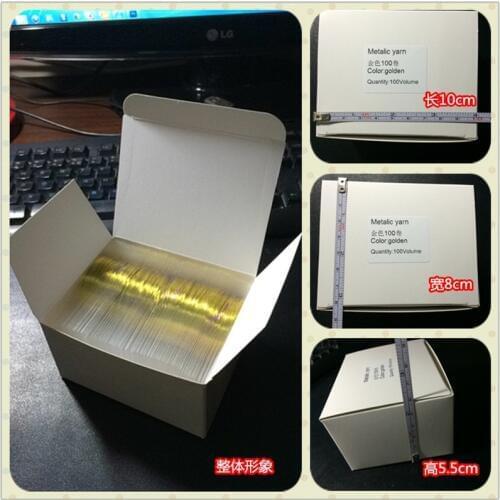 100PCS/Lot (50pcs Gold Color + 50pcs Silver Color )3D Adhesive-self Striping Tape Metallic Yarn Line Nail Art Decoration Sticker