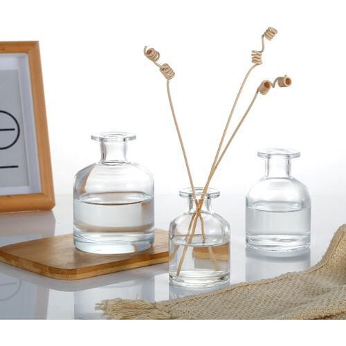5pcs 50ml Transparent Aromatherapy Glass Bottle Reed Diffuser Bottle Scent Volatilization Glass Container for Home Decoration