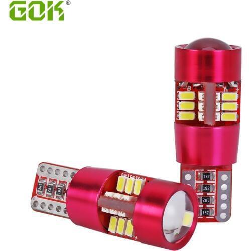 50 x T10 Car LED W5W LED Canbus t10 27led 3014 SMD 12v Car Styling Side Marker Width Parking Bulb Clearance light Universal