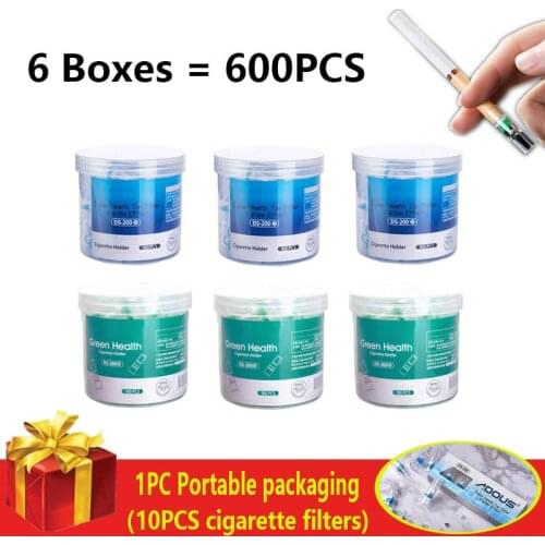 600pcs/Set Disposable Tobacco Cigarette Filter Pipe Cigarettes Filters Holder Reduce Tar Cleaning Accessories gadgets for men