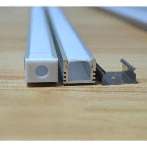 Free Shipping 2m/pcs 50m/lot LED wall Aluminum frames Profile with milky polycarbonate cover led profile