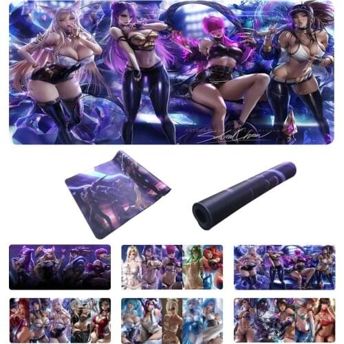 Large Custom Anime Sexy Mouse Pad LOL KDA NieR Automata XL Gaming Mousepad Otaku Big World Map Mat For World Of Warcraft