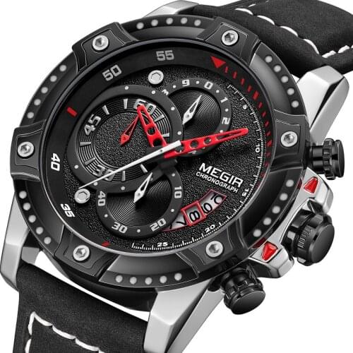 MEGIR Mens Watches Top Brand Luxury Wrist Watch Man Fashion Waterproof Chronograph Sports Watches Quartz Wristwatch Reloj Hombre