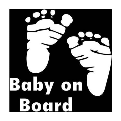 Black/Sliver Baby On Board Decals Art Car Body Decor Car Rear Glass Stickers Vinyl Wall Decor Wallpapers S1159