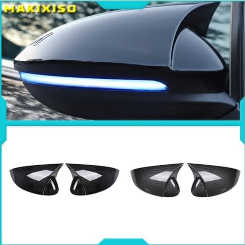 For Volkswagen VW Golf 8 MK8 PRO 2021 2022 Carbon Fiber Accessories Car Side Door Rearview Turning Mirror Styling Cover Trim
