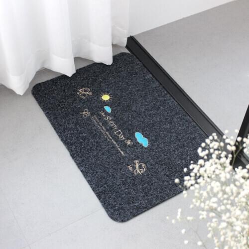 Door Mat Embroidered Mat Non-slip Bathroom Mat Clean Pad Kitchen Living Room Bedroom Rug Decoration Pad Can Self-cutting Carpet