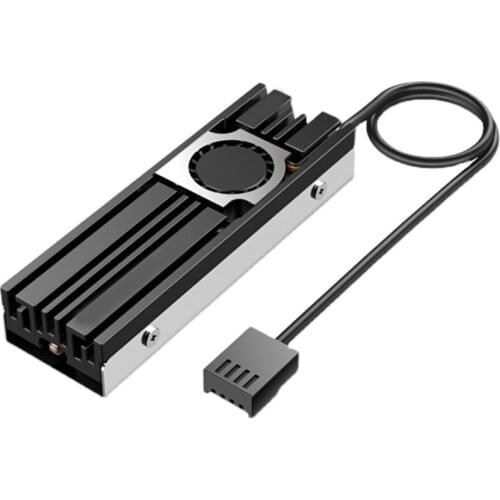 G5AA M.2 2280 Double-sided Radiator Heatsink Cooler SSD Heatsinks Thermal Pad 5V 4pin Radiator M.2 SSD Cooling Sink