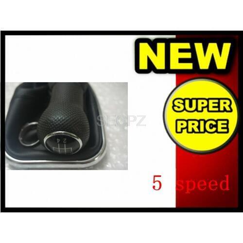DZ promotion for VW Bora Jetta Mk4 Golf Mk4 Gear Shift Knob with Black Leather Boot 8Z035 inner hole diameter 23mm