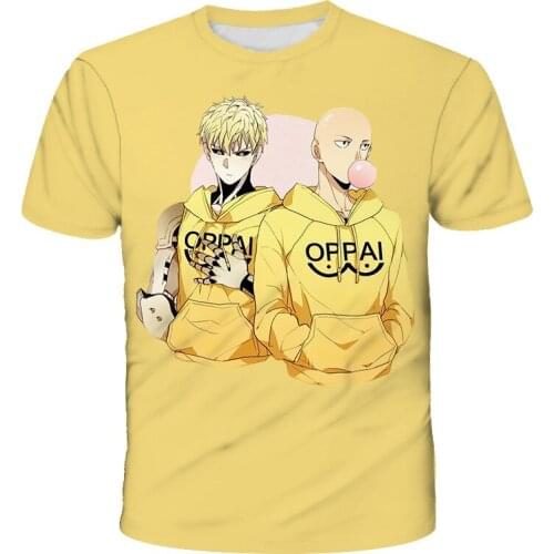 Anime One Punch Man 3D Printed T Shirt Boys Girls Streetwear Hip Hop Funny Tshirt Graphic Tees Tee Shirt Cosplay Harajuku