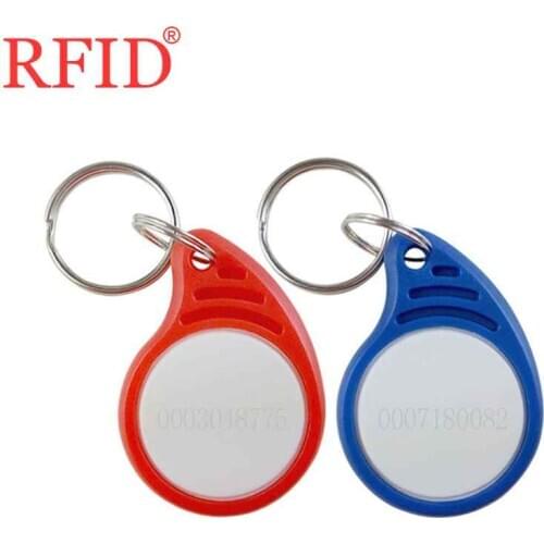 ID 125Khz EM4100 31X30.4X7.2mm Read Only RFID Card RFID keychain Key Fob Token Ring Proximity Chip Access Control Card 10pcs
