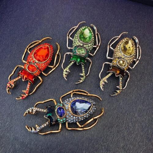 Muylinda Insect Crystal Clothes Scarf Pins Clip Vintage Bugs Brooches Jewelry Women Women Brooch Pin Accessories