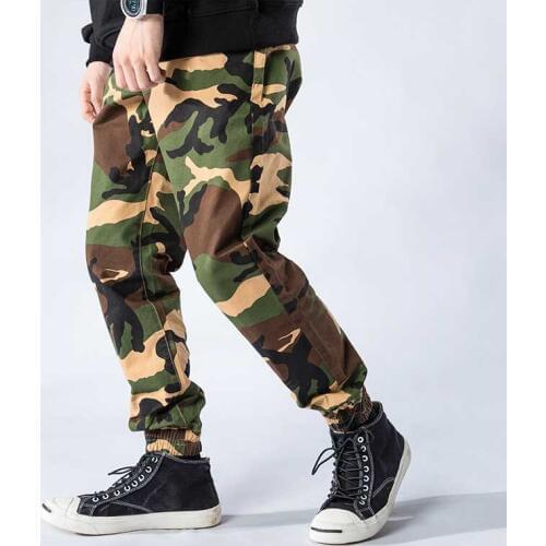 Fashion Streetwear Harem Trousers Cotton Mens Joggers Pants Military Army Green Pants Hip Hop Harem Pants Male clothing