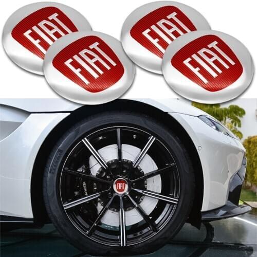 4pcs 56mm Hub Cover Sticker Decals Car-stying For Fiat Panda Bravo Punto Linea Croma 500 595 Auto Decoration Accessories
