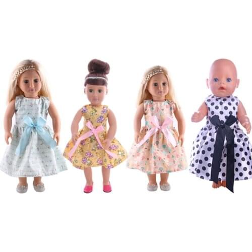 9 Set Doll Beautiful Dress For 18 Inch & 43 Cm Doll Party Wear Doll Outfit Clothes Accessories Girls Toy Gift
