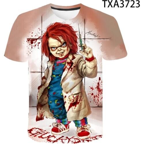 2020 New Fashion Chucky Cool 3D Printed T Shirt Summer Men Women Children Short Sleeve Boy Girl Kids Streetwear Casual Tops