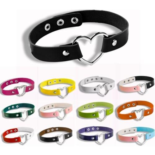 New Pendant Necklace Women Necklaces Gothic Punk Leather Necklace Jewelry Cute Choker Pendant Couple Collares De Moda 2019 NEW